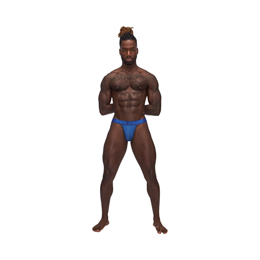 MALE POWER - SEXAGON STRAPPY RING JOCK ROYAL L/XL
