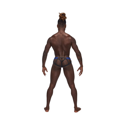 MALE POWER - SEXAGON STRAPPY RING JOCK ROYAL L/XL