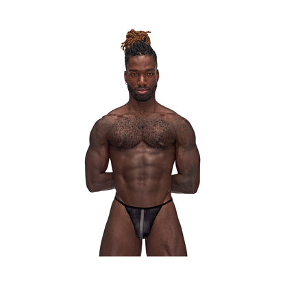 MALE POWER - LANDING STRIP MICRO THONG BLACK S/M