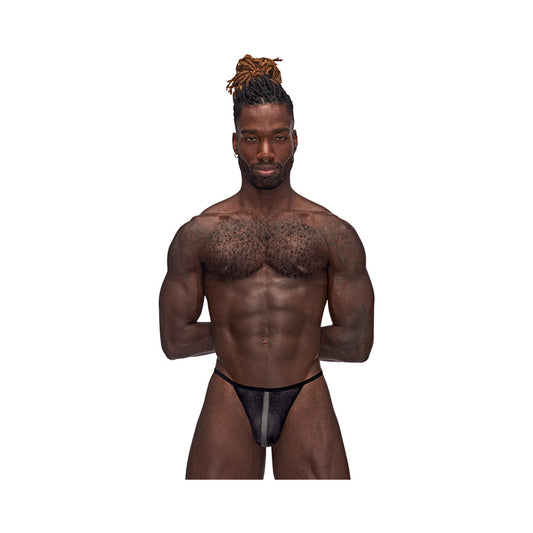 MALE POWER - LANDING STRIP MICRO THONG BLACK S/M