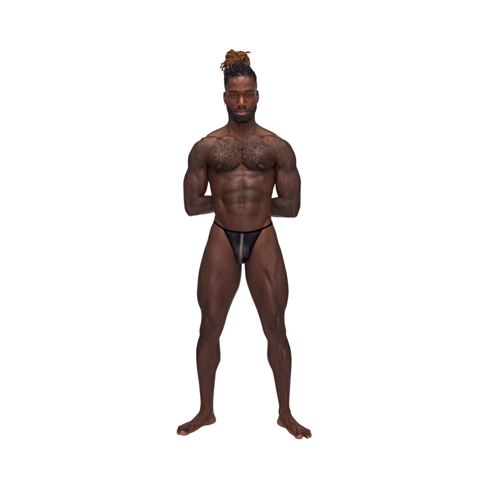 MALE POWER - LANDING STRIP MICRO THONG BLACK S/M