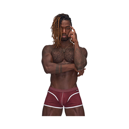 MALE POWER - SPORT MESH SPORT MINI SHORT BURGUNDY L
