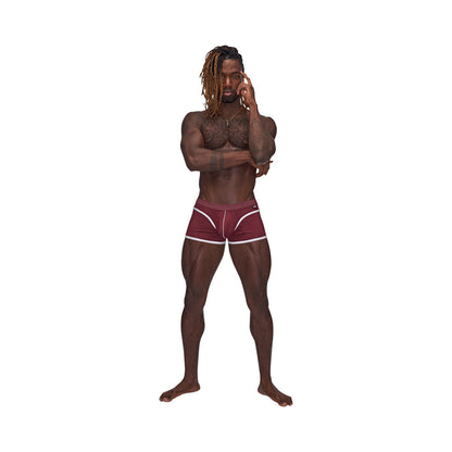 MALE POWER - SPORT MESH SPORT MINI SHORT BURGUNDY L