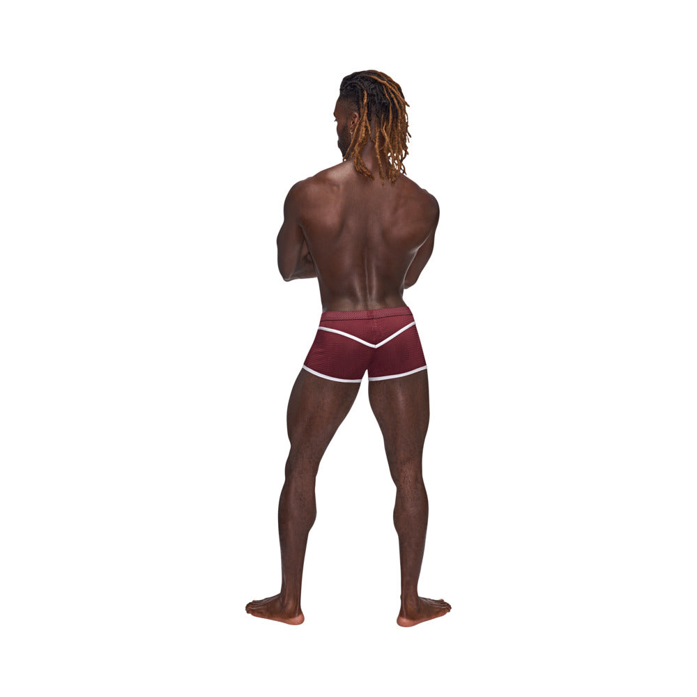 MALE POWER - SPORT MESH SPORT MINI SHORT BURGUNDY L