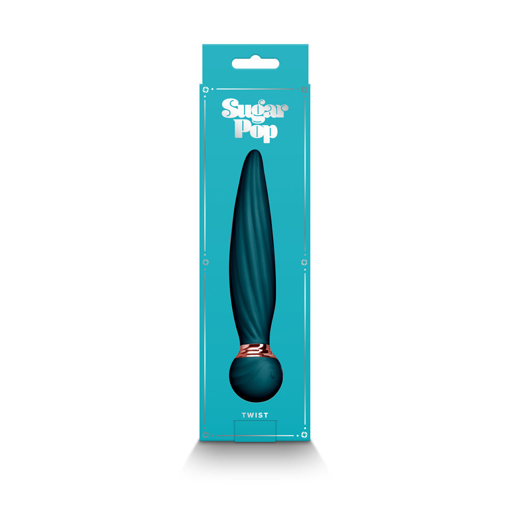 SUGAR POP TWIST GYRATING BENDABLE VIBE TEAL