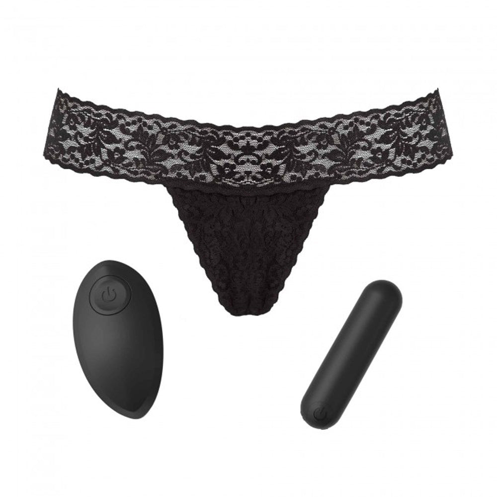 LOVE TO LOVE SECRET PANTY 2 RECHARGEABLE VIBRATING PANTY SET WITH REMOTE BLACK ONYX (BOX)