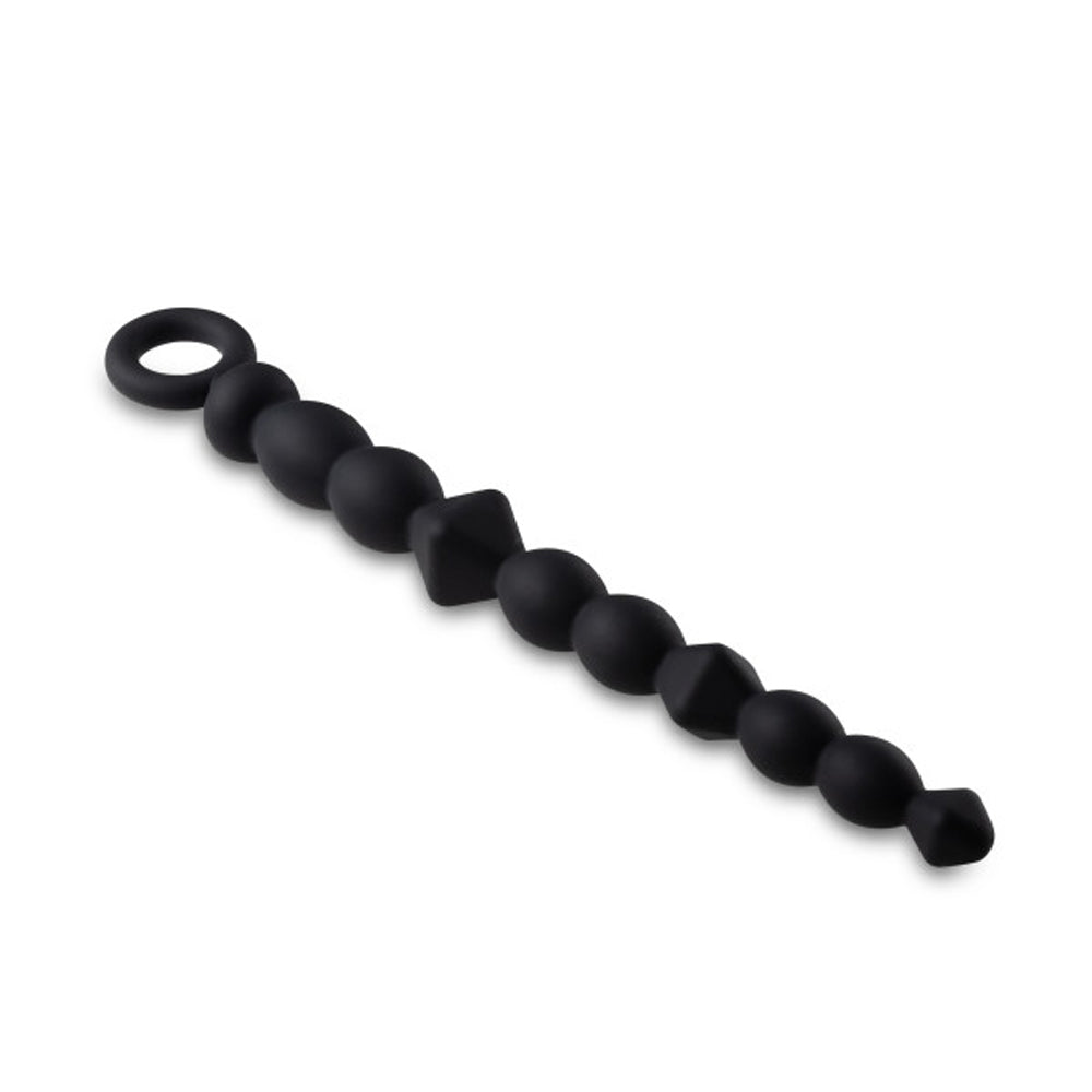 ANAL ADVENTURES PLATINUM SILICONE BEGINNER ANAL BEADS BLACK