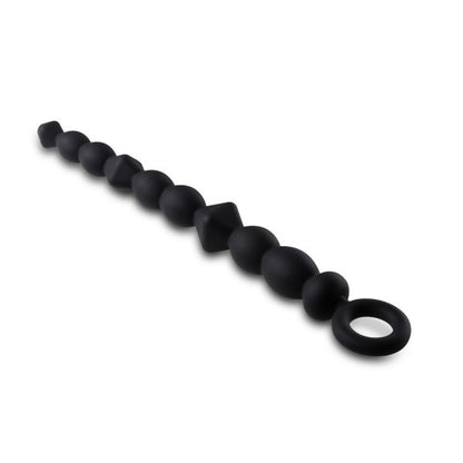 ANAL ADVENTURES PLATINUM SILICONE BEGINNER ANAL BEADS BLACK