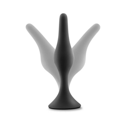 BLUSH - ANAL ADVENTURES PLATINUM SILICONE 3-PIECE BEGINNER PLUG KIT BLACK
