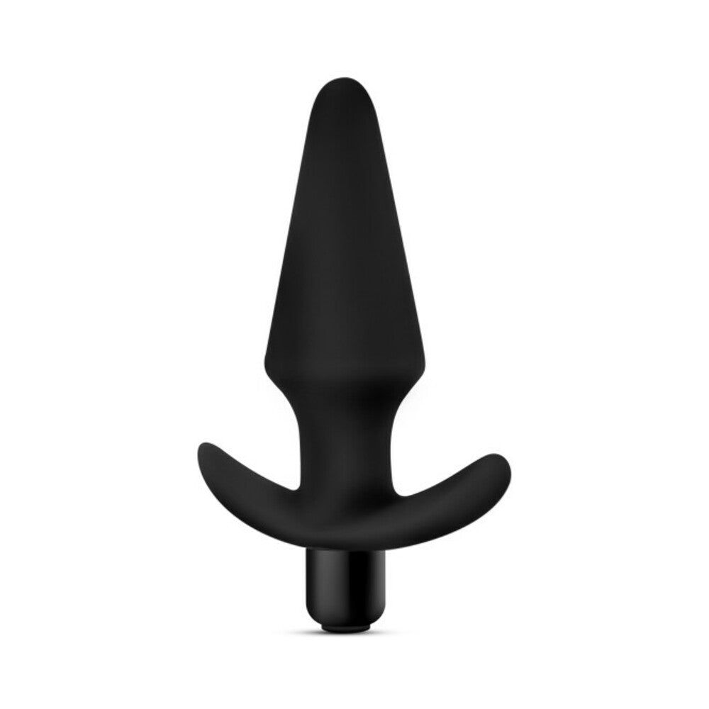 ANAL ADVENTURES PLATINUM SILICONE VIBRATING PLUG BLACK