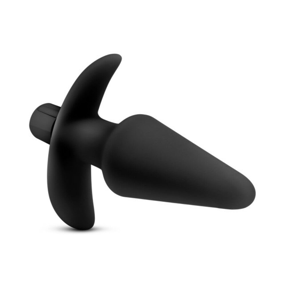 ANAL ADVENTURES PLATINUM SILICONE VIBRATING PLUG BLACK