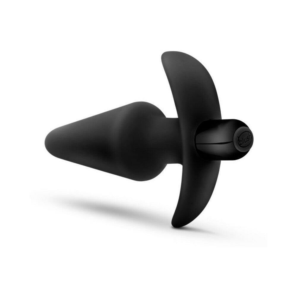 ANAL ADVENTURES PLATINUM SILICONE VIBRATING PLUG BLACK