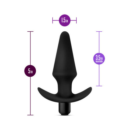 ANAL ADVENTURES PLATINUM SILICONE VIBRATING PLUG BLACK