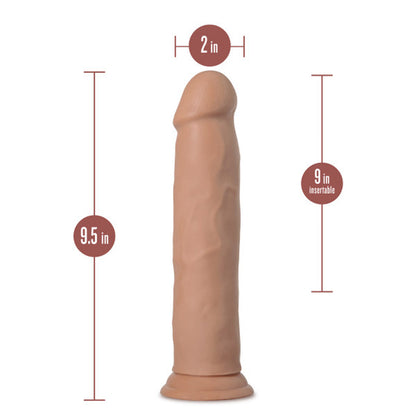 AU NATUREL CARLOS 9 IN. POSABLE DUAL DENSITY DILDO TAN