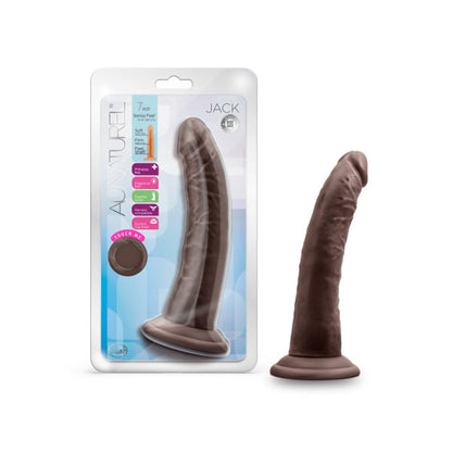 AU NATUREL JACK 7 IN. POSABLE DUAL DENSITY DILDO BROWN