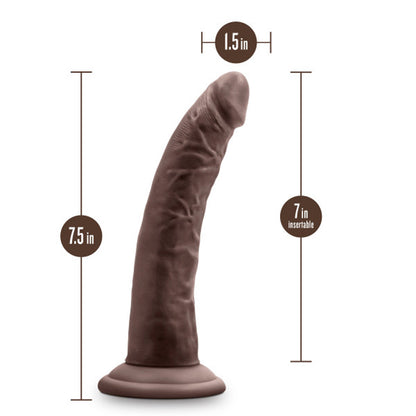 AU NATUREL JACK 7 IN. POSABLE DUAL DENSITY DILDO BROWN