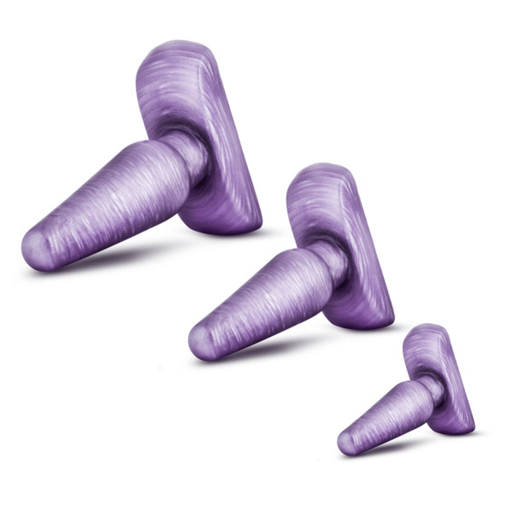B YOURS 3-PIECE ANAL TRAINER KIT PURPLE SWIRL