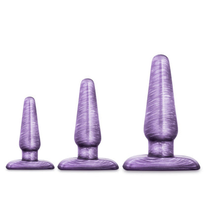B YOURS 3-PIECE ANAL TRAINER KIT PURPLE SWIRL