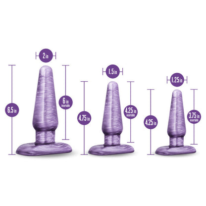 B YOURS 3-PIECE ANAL TRAINER KIT PURPLE SWIRL