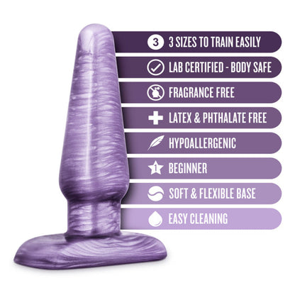 B YOURS 3-PIECE ANAL TRAINER KIT PURPLE SWIRL