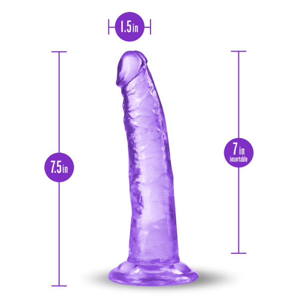 B YOURS PLUS LUST N'' THRUST 7 IN. DILDO PURPLE