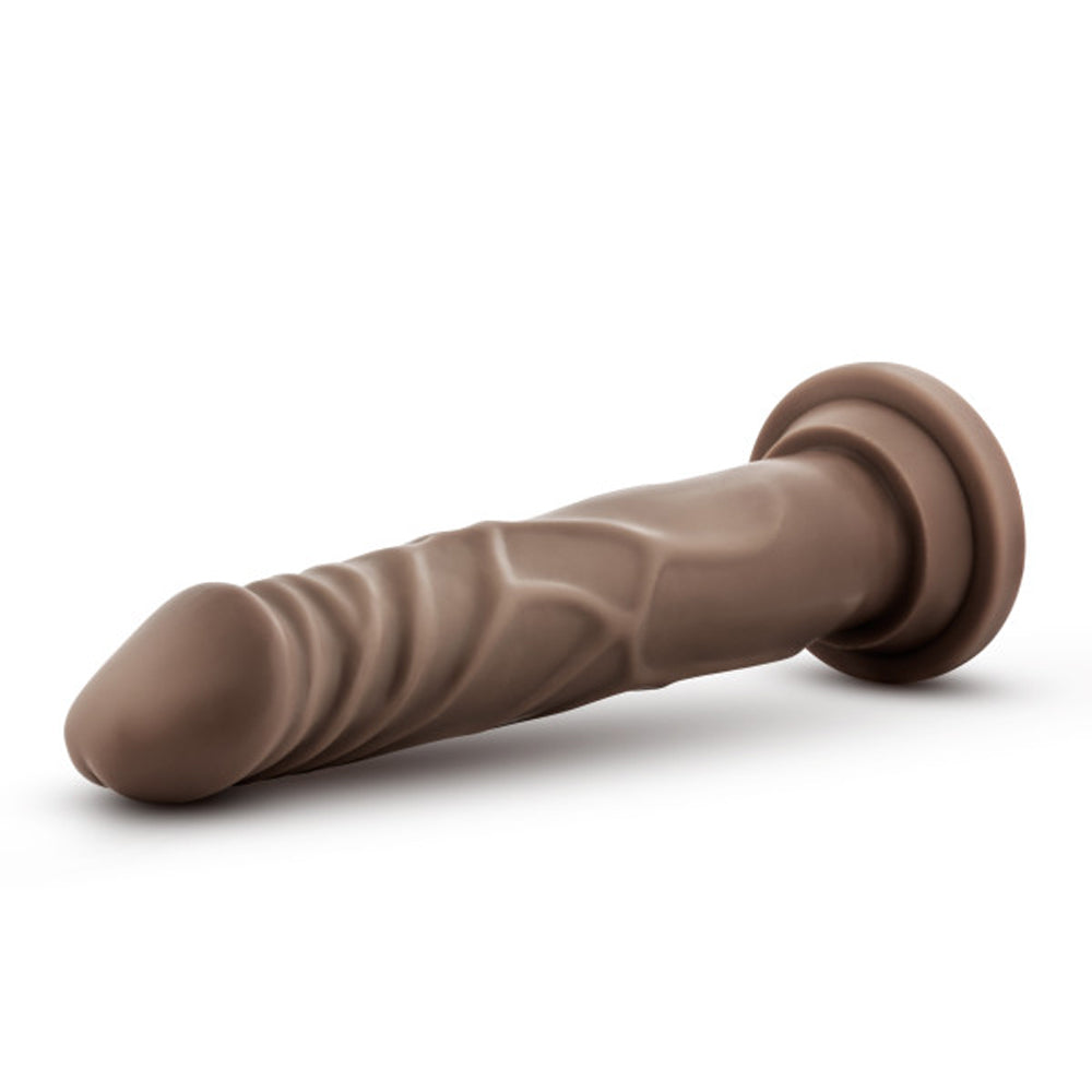 DR. SKIN SILICONE DR. CARTER REALISTIC 7 IN. POSABLE DILDO BROWN