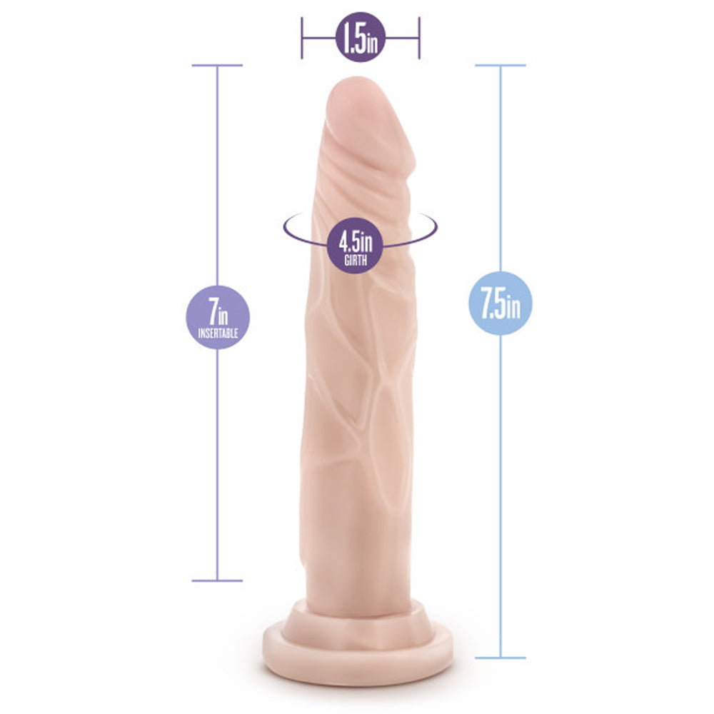 DR. SKIN SILICONE DR. CARTER REALISTIC 7 IN. POSABLE DILDO BEIGE