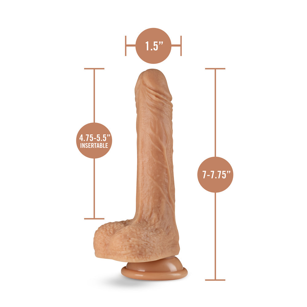 BLUSH - DILDO DR. SKIN SILICONE DR. GREY CON EMPUJE Y GIRO DE 7.75 PULGADAS CON CONTROL REMOTO BEIGE
