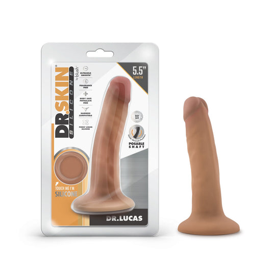 BLUSH - DR. SKIN SILICONE DR. LUCAS 5.5 IN. POSABLE DILDO