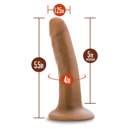DR. SKIN SILICONE DR. LUCAS 5.5 IN. POSABLE DILDO TAN