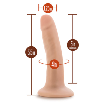 BLUSH - DR. SKIN SILICONE DR. LUCAS DILDO POSICIONABLE DE 5.5 PULGADAS