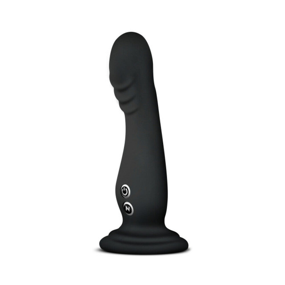 BLUSH - IMPRESSIONS AMSTERDAM RECHARGEABLE SILICONE 6.5 IN. VIBRATING DILDO BLACK