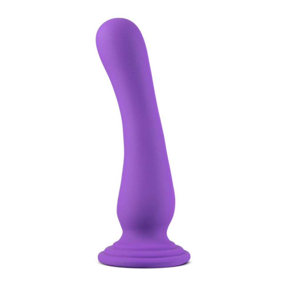 BLUSH - IMPRESSIONS IBIZA RECHARGEABLE SILICONE 7.75 IN. VIBRATING DILDO WITH SUCTION CUP PLUM