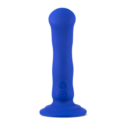 BLUSH - IMPRESSIONS SANTORINI RECHARGEABLE SILICONE 6.5 IN. VIBRATING DILDO BLUE