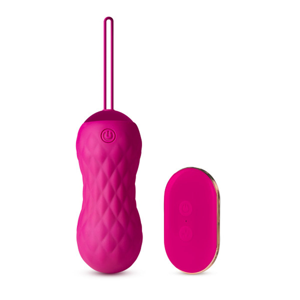 BLUSH - LUSH CARINA RECHARGEABLE REMOTE-CONTROLLED SILICONE EGG VIBRATOR VELVET