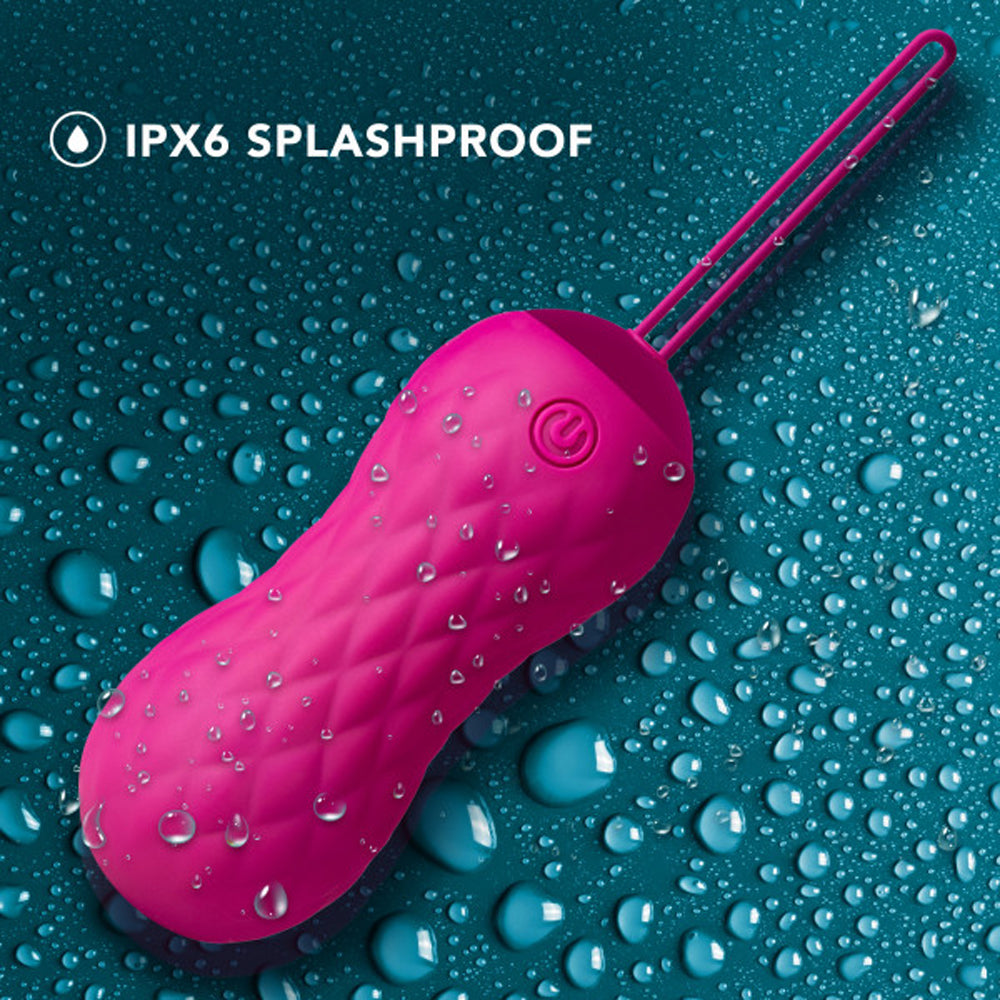 BLUSH - LUSH CARINA RECHARGEABLE REMOTE-CONTROLLED SILICONE EGG VIBRATOR VELVET