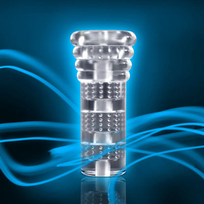 M FOR MEN ALL NIGHTER GLOW IN THE DARK TEXTURED STROKER CLEAR