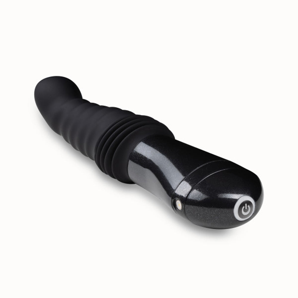 TEMPTASIA LAZARUS RECHARGEABLE 10 IN. SILICONE THRUSTING DILDO BLACK