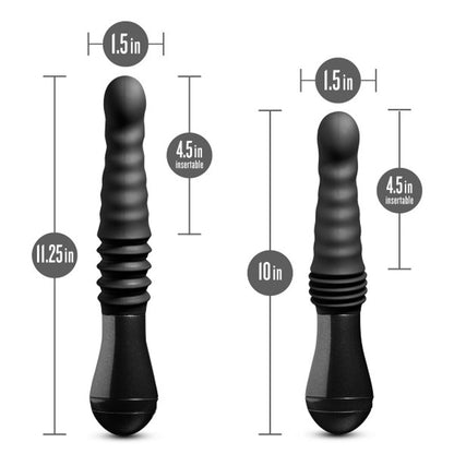 TEMPTASIA LAZARUS RECHARGEABLE 10 IN. SILICONE THRUSTING DILDO BLACK