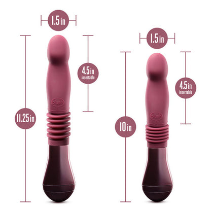 BLUSH - TEMPTASIA TRIXIE RECHARGEABLE 10 IN. SILICONE THRUSTING DILDO WINE