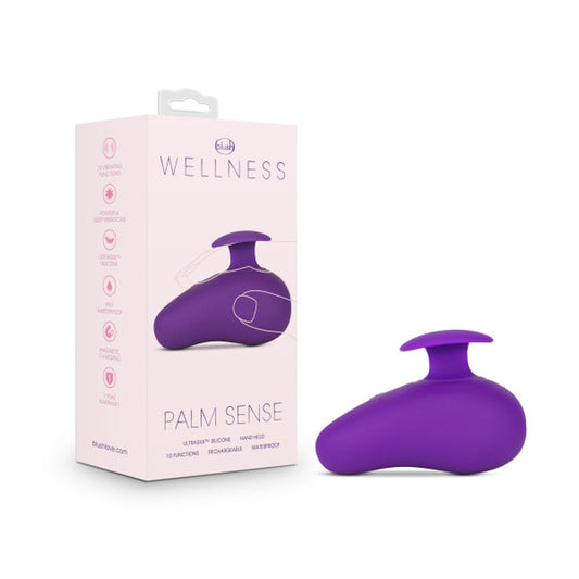 WELLNESS PALM SENSE RECHARGEABLE SILICONE VIBRATOR PURPLE
