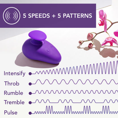 BLUSH - WELLNESS PALM SENSE RECHARGEABLE SILICONE VIBRATOR PURPLE
