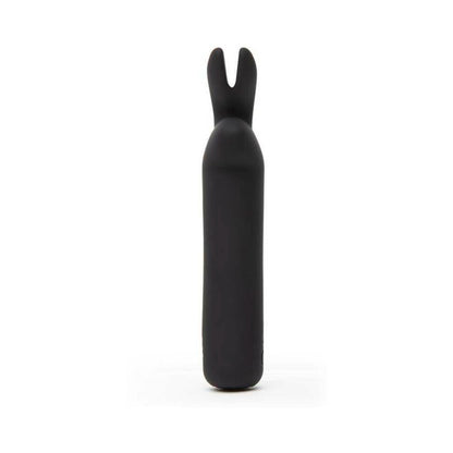 HAPPY RABBIT RECHARGEABLE SILICONE BULLET VIBRATOR WITH EARS BLACK