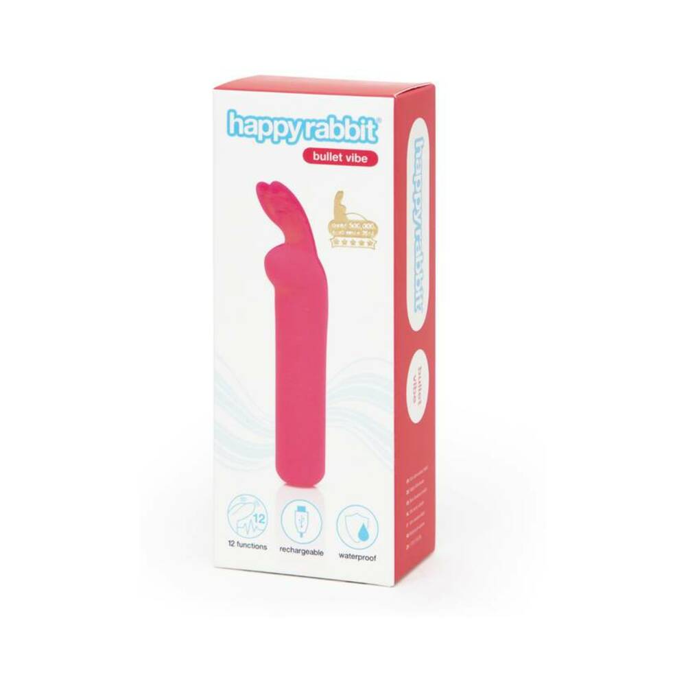 HAPPY RABBIT - RECHARGEABLE SILICONE BULLET VIBRATOR WITH EARS