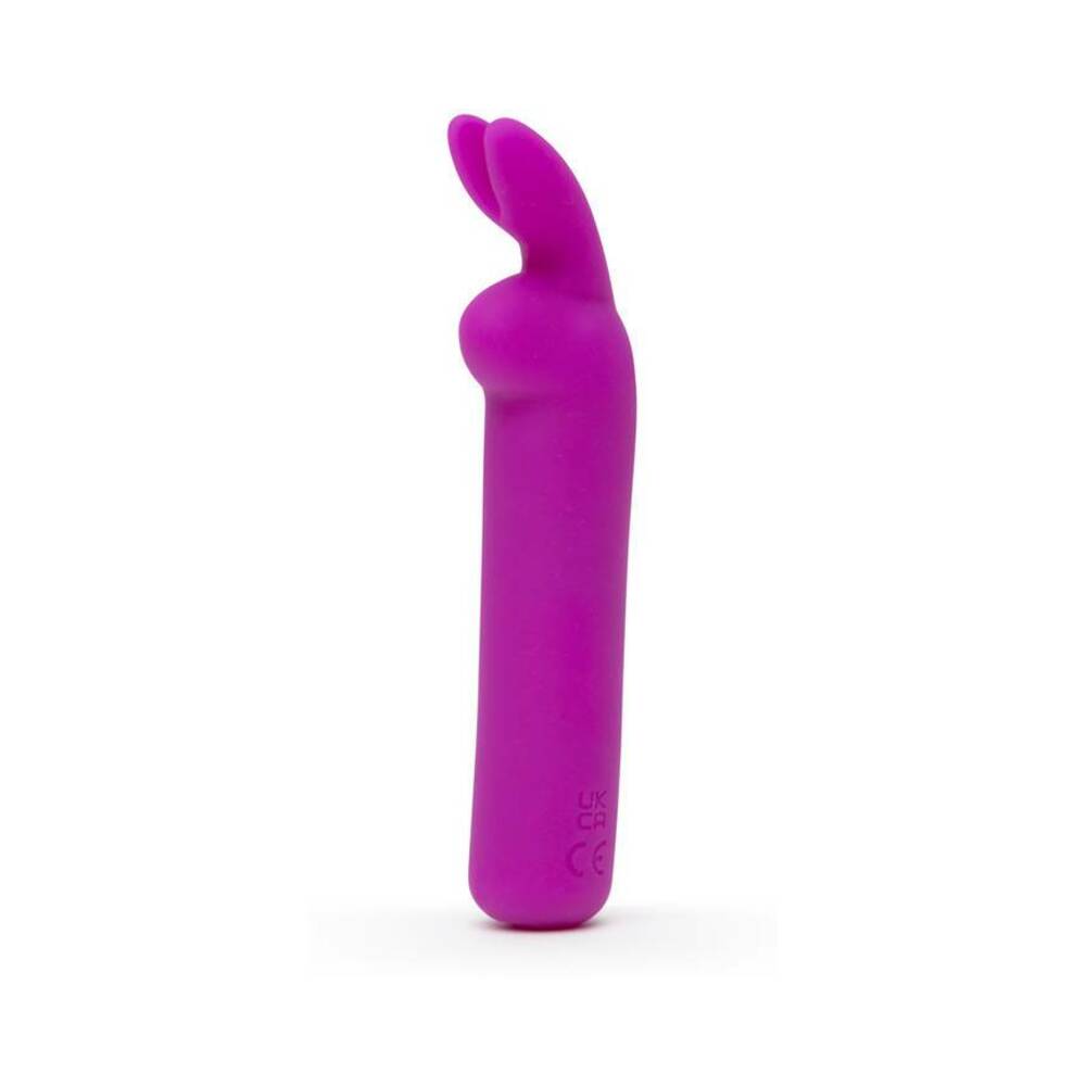 HAPPY RABBIT RECHARGEABLE SILICONE BULLET VIBRATOR WITH EARS PURPLE