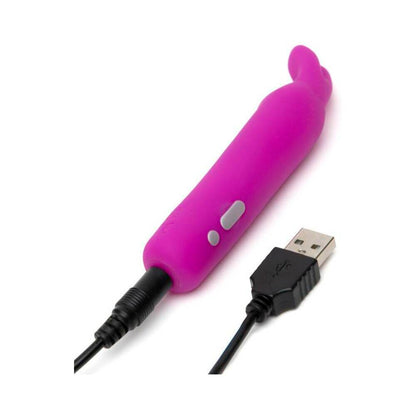 HAPPY RABBIT RECHARGEABLE SILICONE BULLET VIBRATOR WITH EARS PURPLE