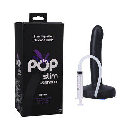 TANTUS - POP SLIM SQUIRTING DILDO MIDNIGHT