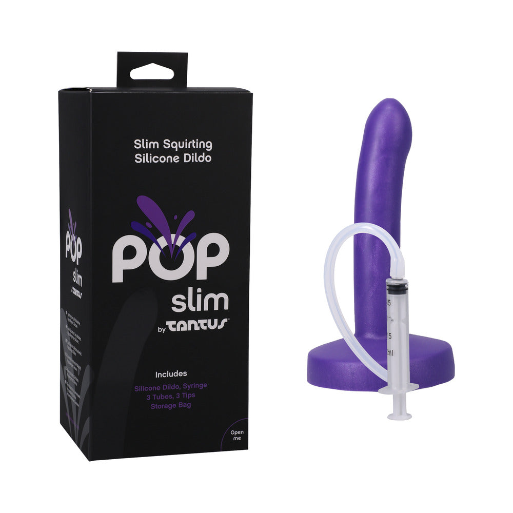 TANTUS - DILDO EYACULADOR FINO CUADRADO POP INDIGLOW