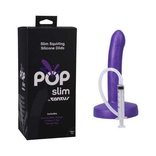 TANTUS - POP SLIM SQURTING DILDO INDIGLOW