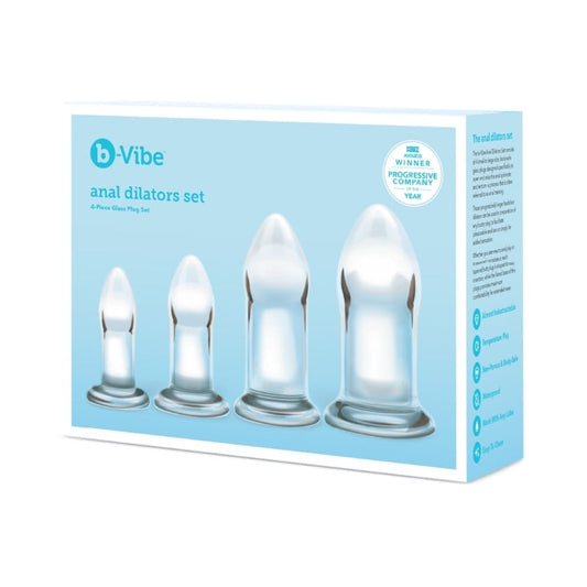B-VIBE - 4-PIECE ANAL DILATORS GLASS PLUG SET